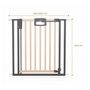 Voir la diapositive 2 : GEUTHER Barrière de porte à pression Easylock Plus bois/metal 80,5 cm - 88,5 cm nature