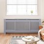 Voir la diapositive 3 : VIDAXL Cache-radiateur MDF Gris 205 cm