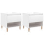 Voir la diapositive 2 : VIDAXL Tables de chevet 2 pcs Blanc brillant 50x46x50 cm