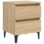 Voir la diapositive 3 : VIDAXL Tables de chevet 2 pcs chene sonoma 40x35x50 cm bois ingenierie