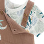 Voir la diapositive 3 : Petit Béguin Ensemble salopette bébé en gaze de coton et t-shirt Baroudeur