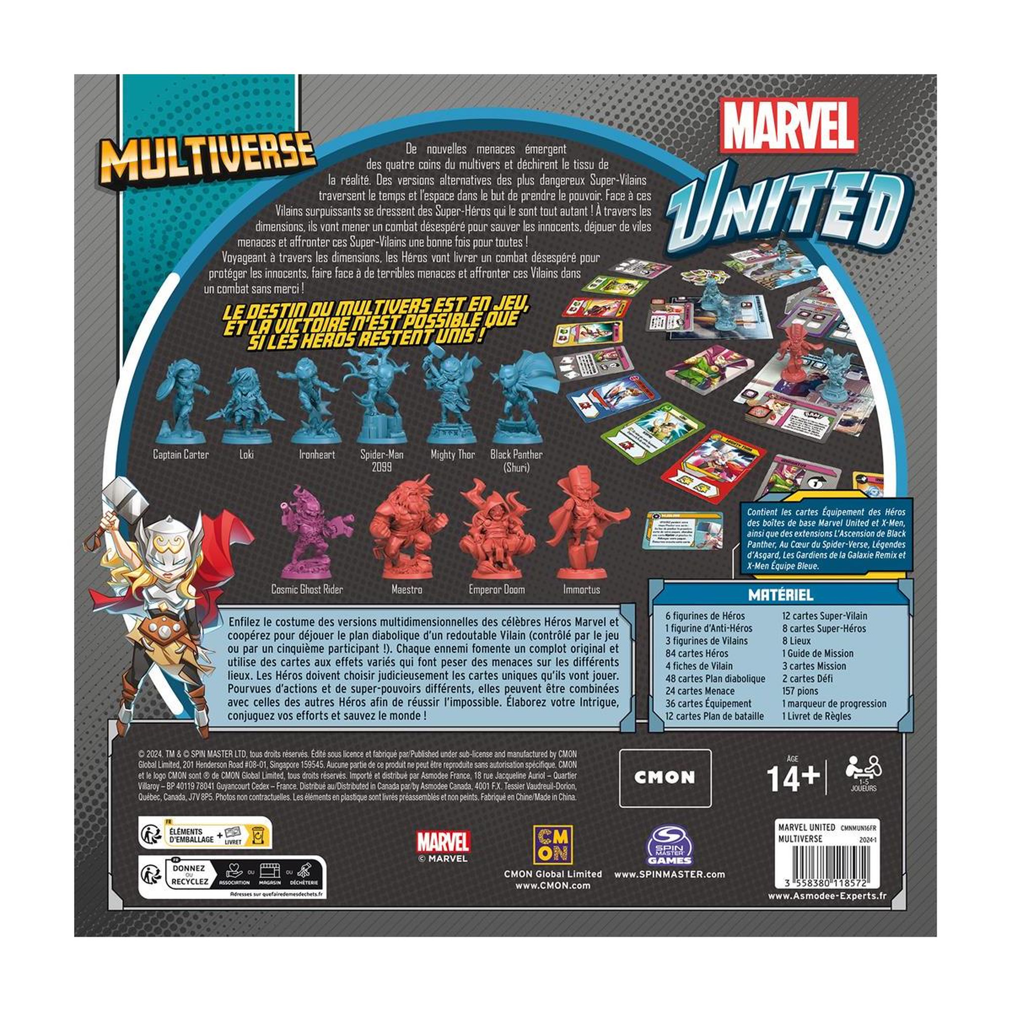 Voir la diapositive 4 : Asmodee Jeu Marvel United Multiverse