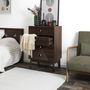 Voir la diapositive 3 : The Home Deco Factory Commode marron 4 tiroirs avec poignées dorées