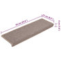 Voir la diapositive 6 : VIDAXL Tapis d'escalier 15 pcs 65x21x4 cm Marron clair