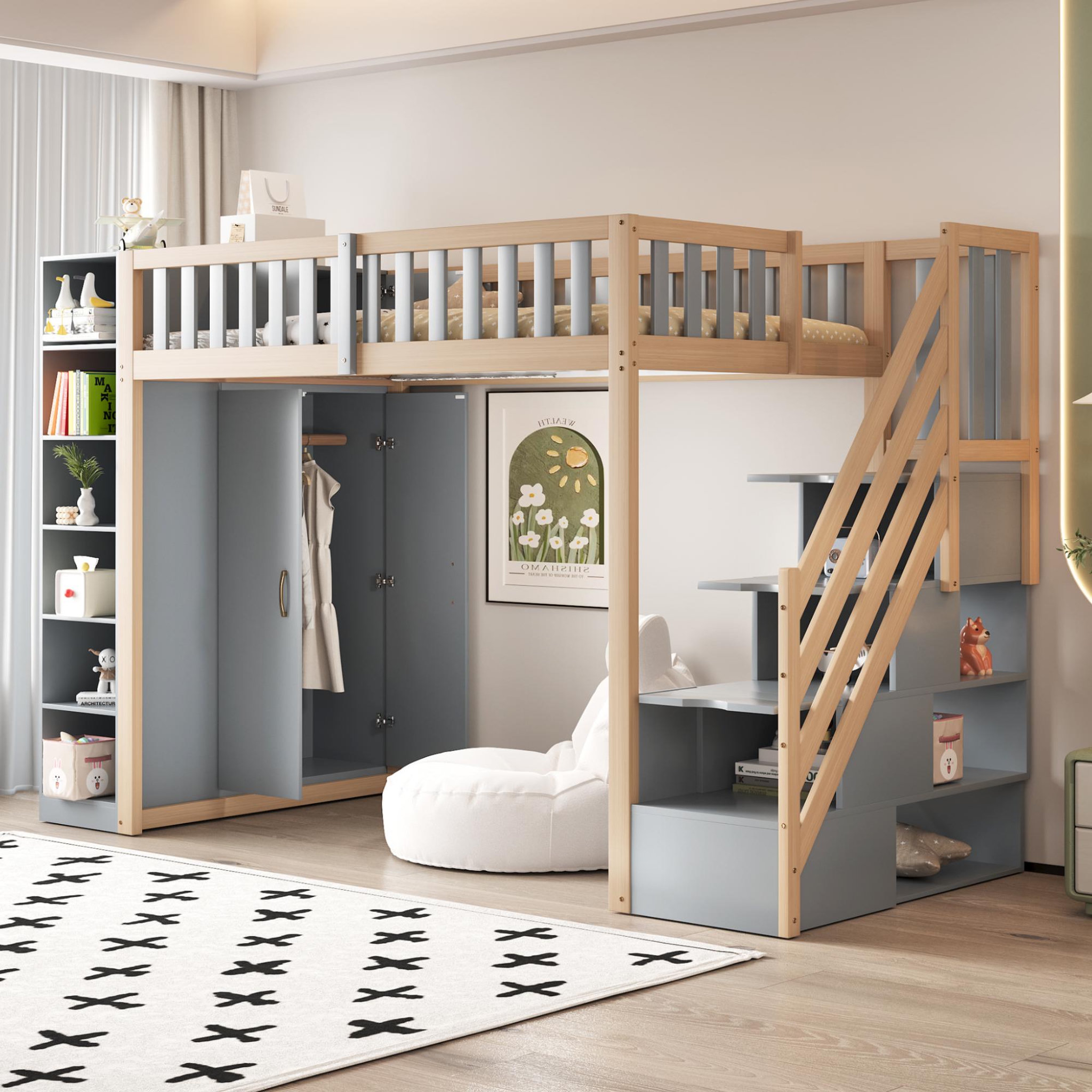 Voir la diapositive 2 : MERAX Lit mezzanine enfant