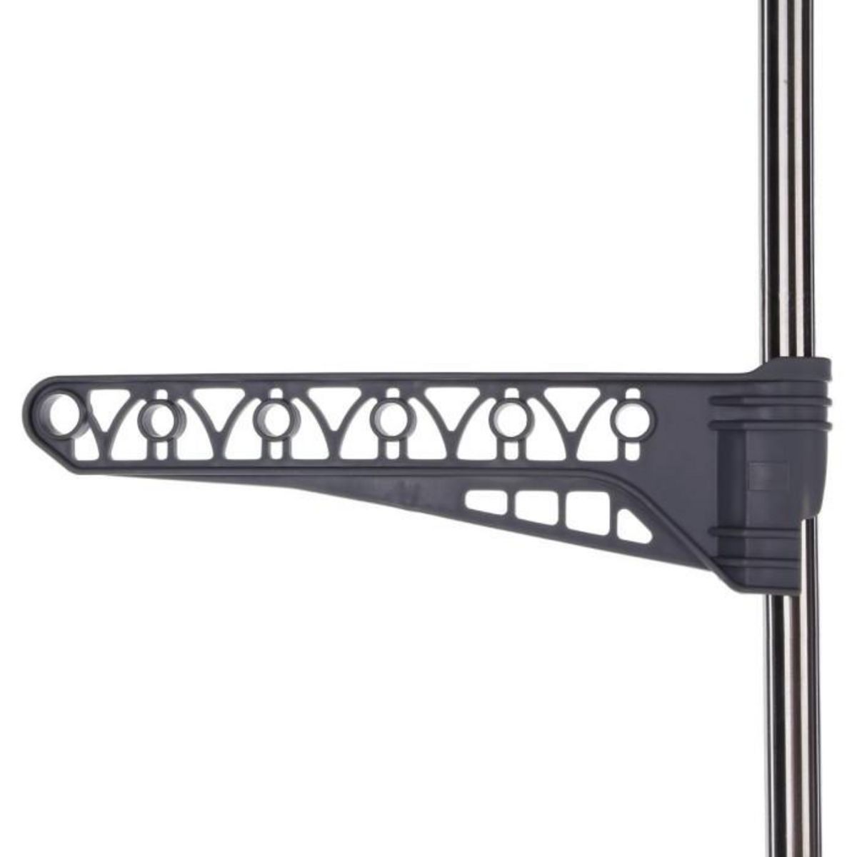 FIVE Etendoir 3 niveaux 6 roulettes avec porte cintres - Gris