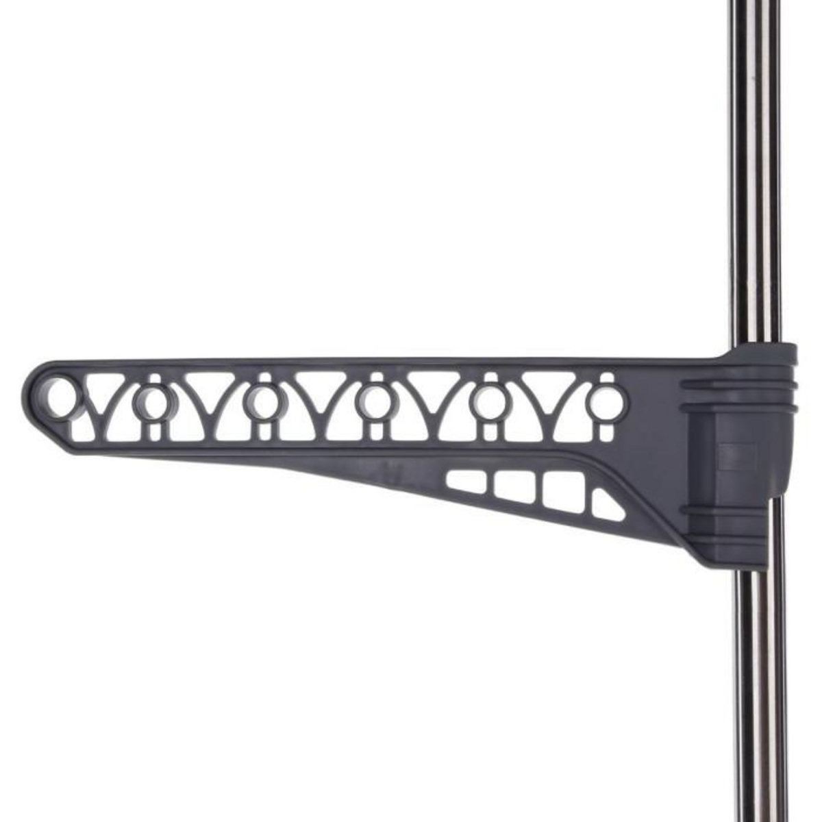 FIVE Etendoir 3 niveaux 6 roulettes avec porte cintres - Gris