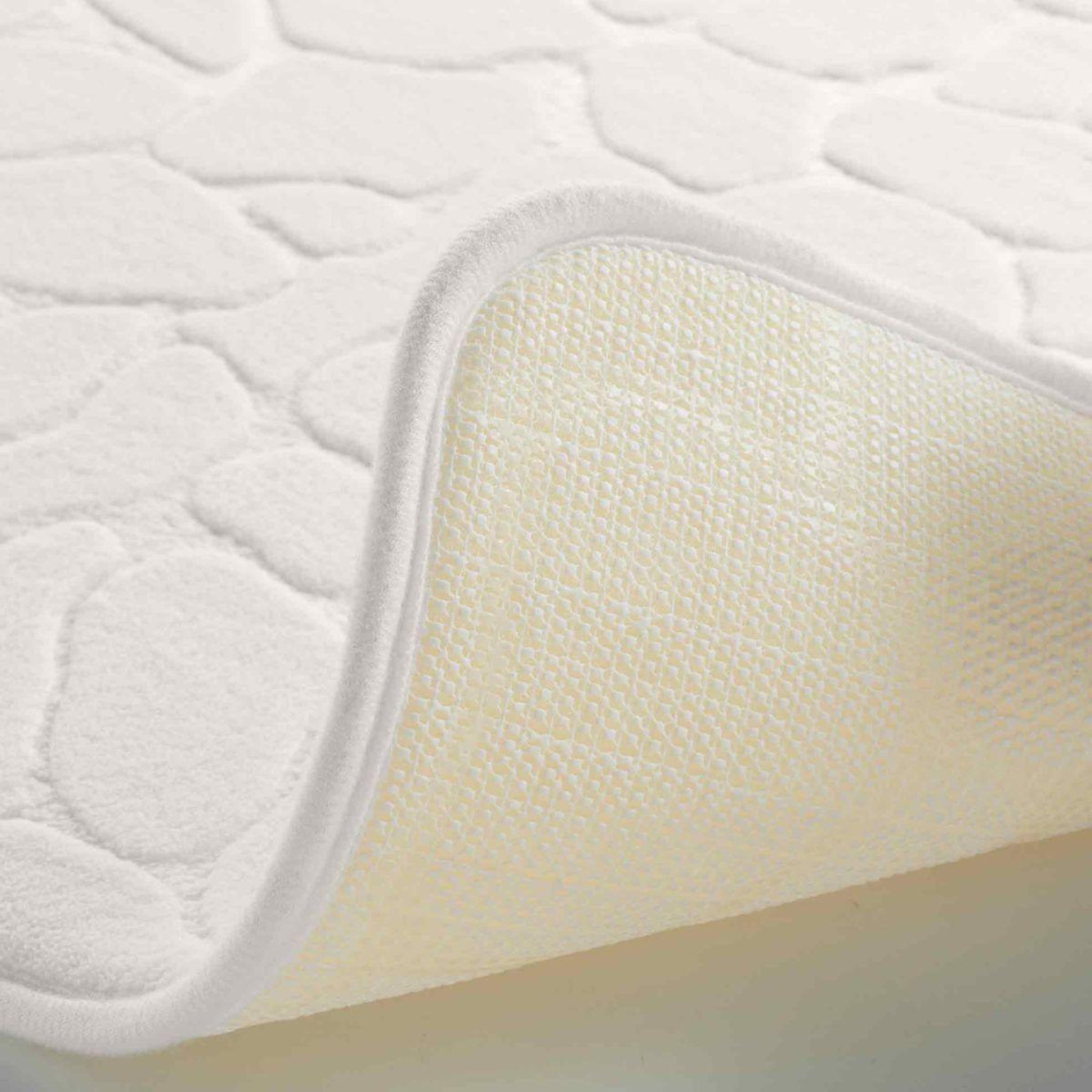 Voir la diapositive 3 : Douceur d'Intérieur Tapis de bain  ricochet  50x120cm blanc