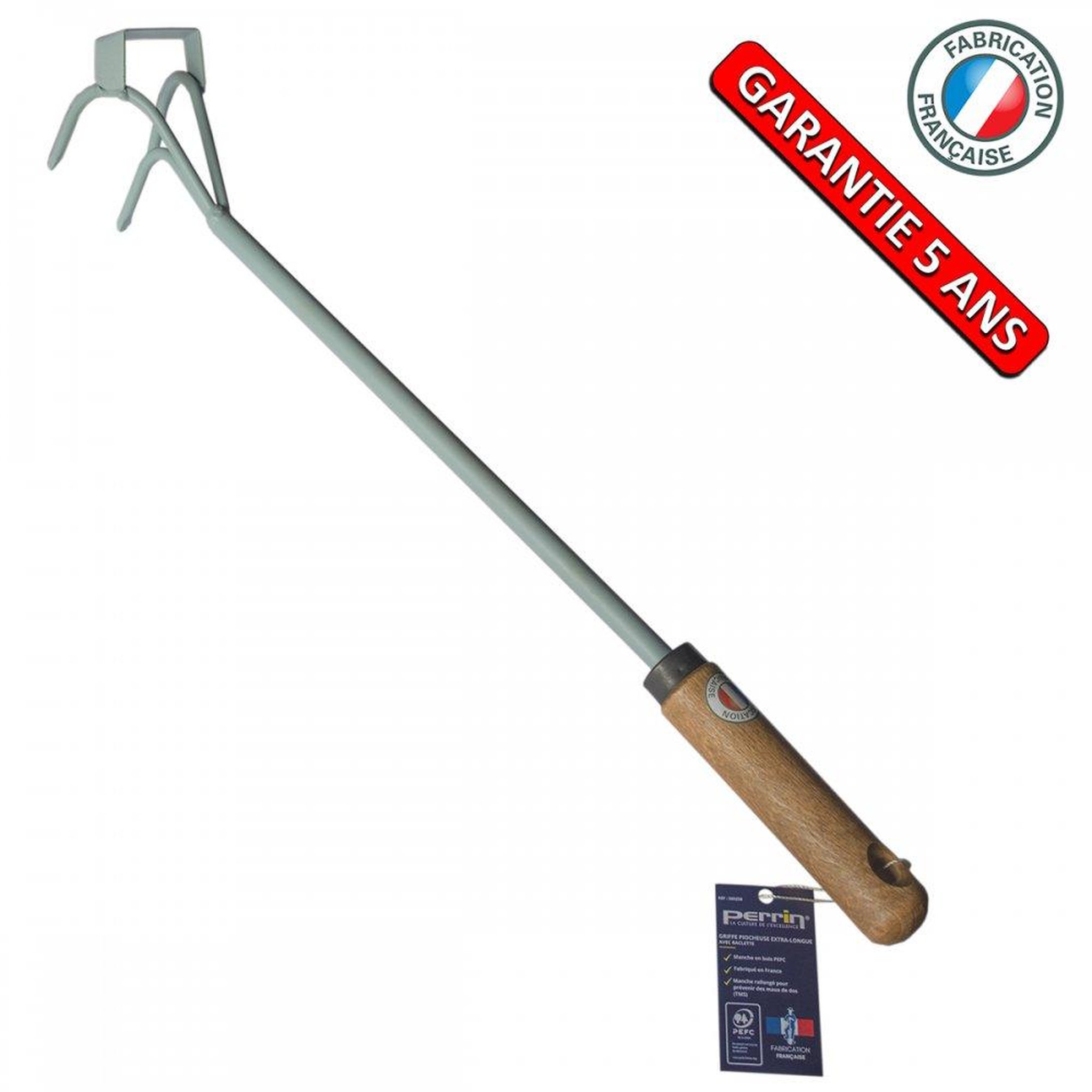 OUTILS PERRIN Griffe piocheuse manche extra-long bois pefc - outil de jardin
