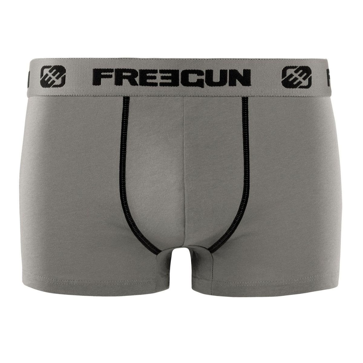 FREEGUN Lot de 4 Boxers homme coton Gris