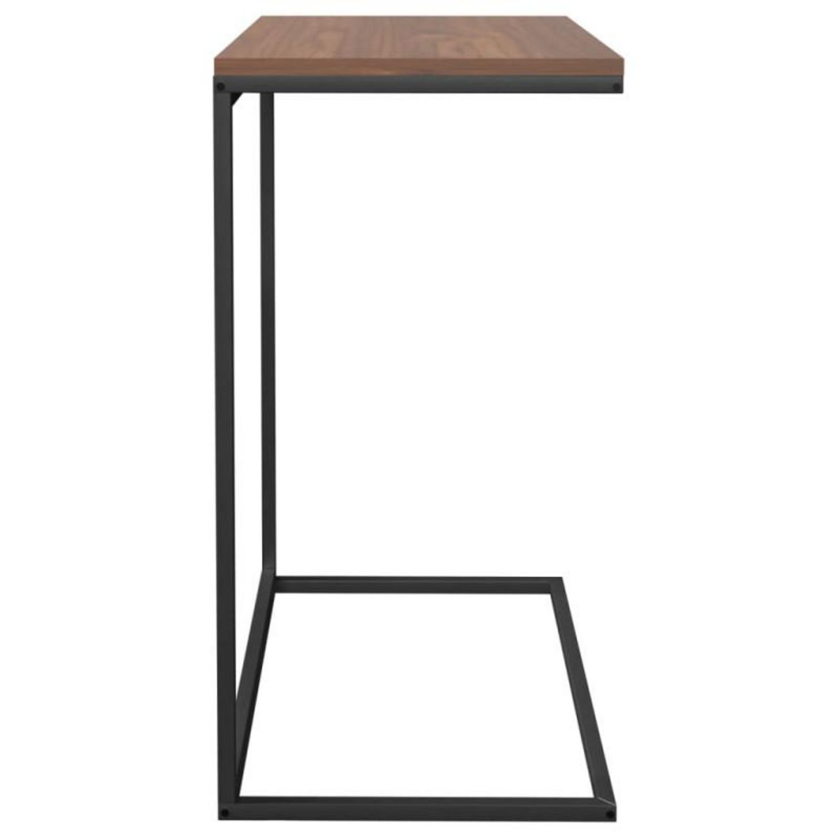 VIDAXL Table d appoint Noir 55x35x66 cm Bois d ingénierie