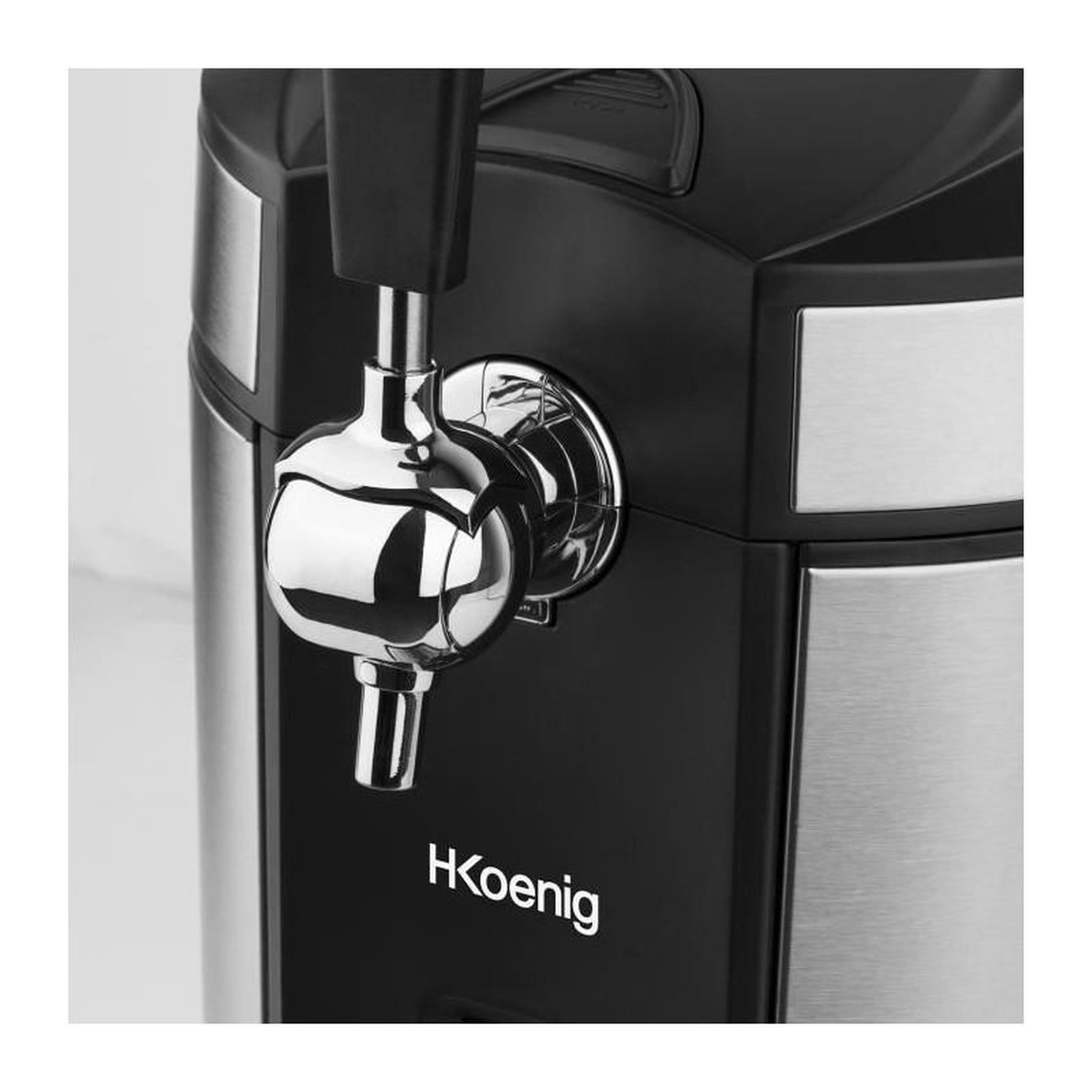 Voir la diapositive 4 : HKOENIG HKoeNIG Tireuse a biere - tous futs de 5L - Noir/Inox - BW1880
