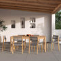 Voir la diapositive 2 : Rendez vous déco Table et chaises de jardin en bois de teck massif 6 personnes-Kora