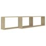 Voir la diapositive 4 : VIDAXL Etageres cube murales 2 pcs chene sonoma bois d'ingenierie