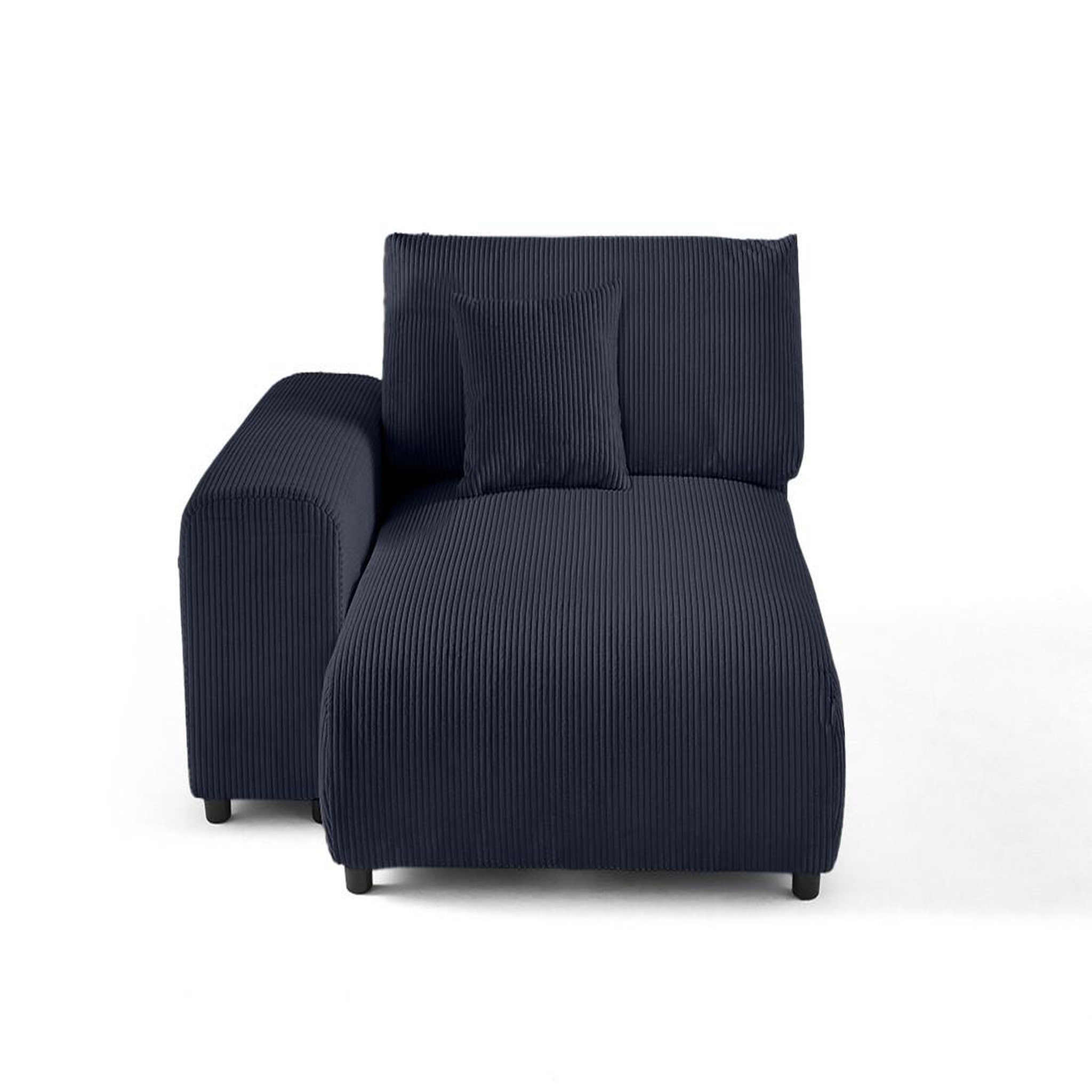 Voir la diapositive 1 : LISA DESIGN Garance - module d'assise méridienne gauche - en velours côtelé