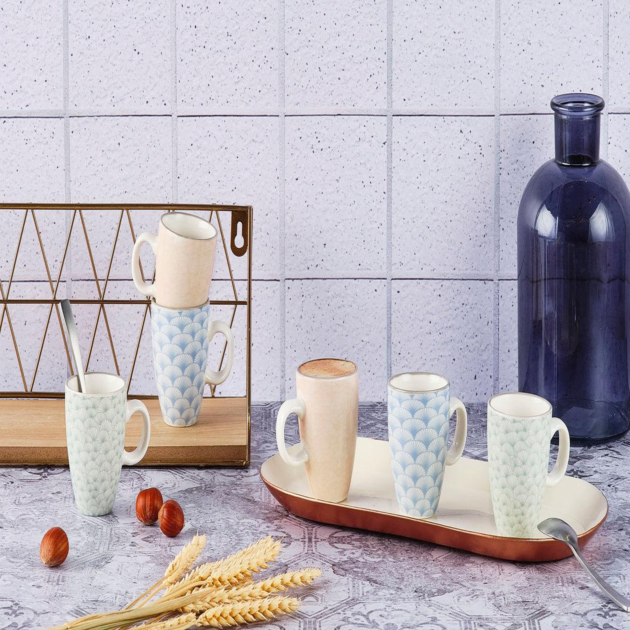 Voir la diapositive 2 : BJORN Tasse pattern 9cl - 6 pièces - pastel
