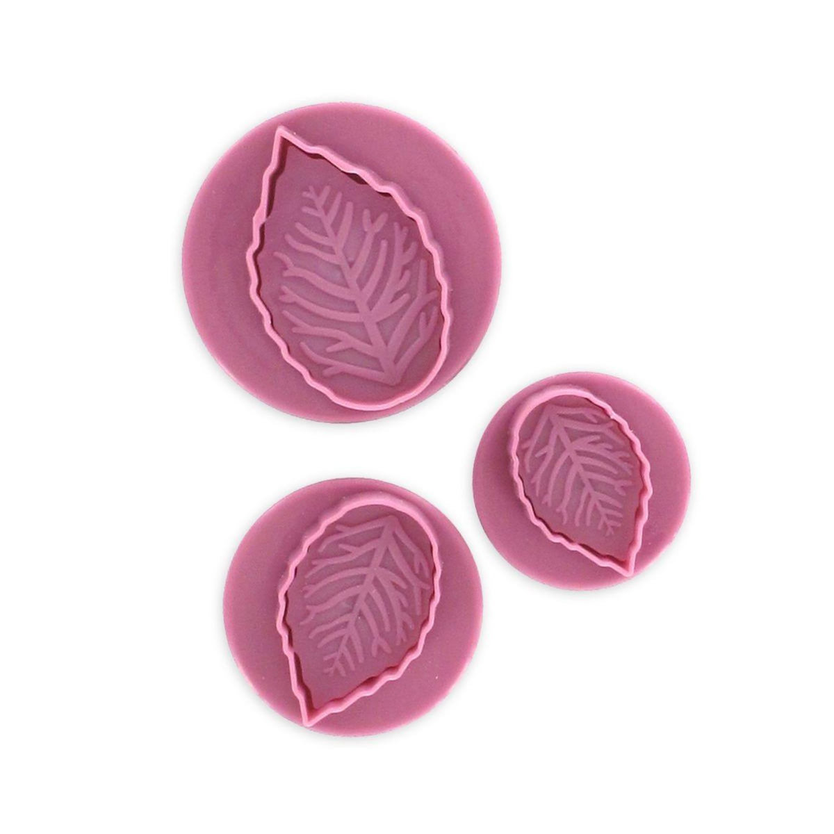 ZENKER Lot de 3 emporte-pièces poussoir motif feuille Zenker Sweet Sensation