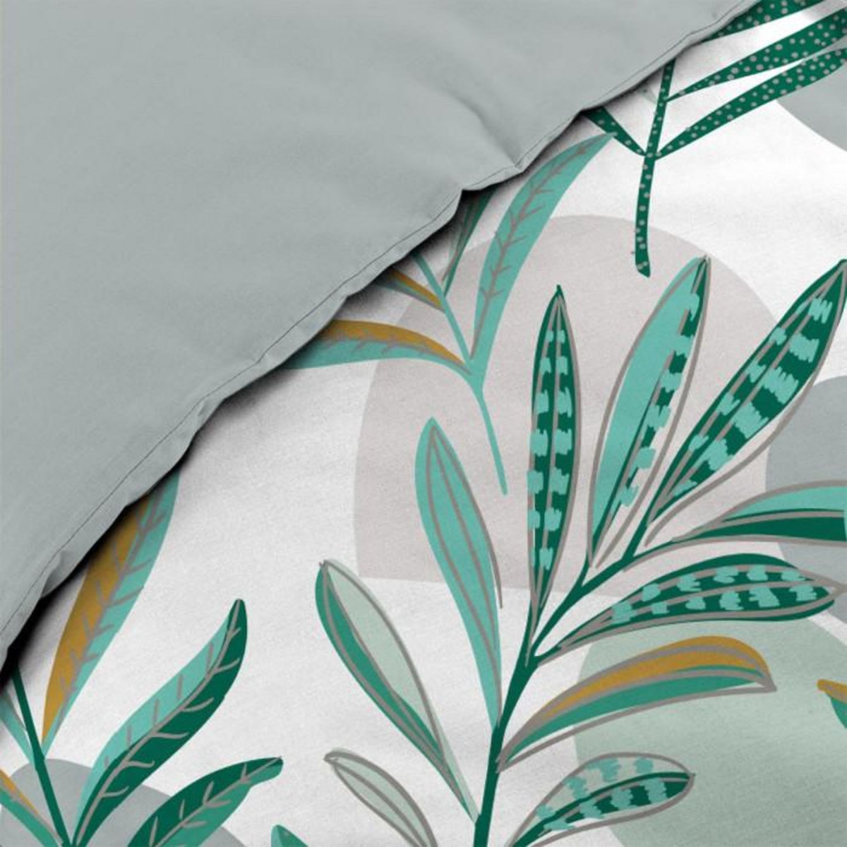 Paris Prix Parure de Lit 3 Pièces  Louna  240x220cm Vert