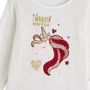 Voir la diapositive 2 : IN EXTENSO Ensemble pyjama peluche licorne + range pyjama fille