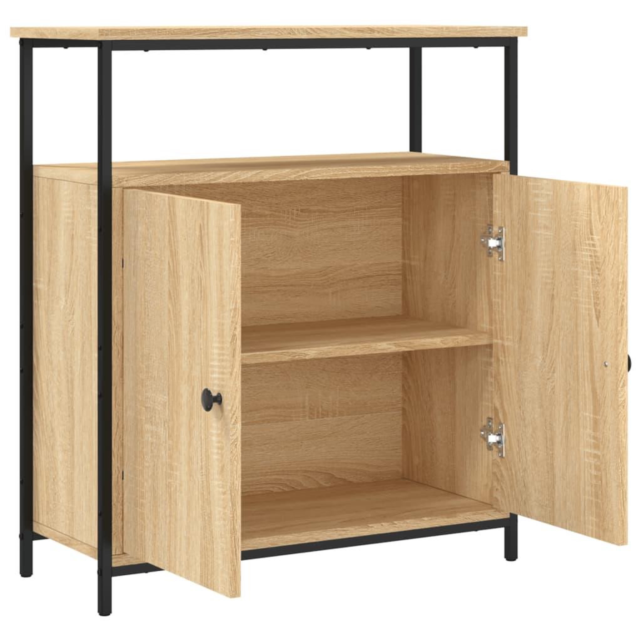 Voir la diapositive 5 : VIDAXL Buffet chene sonoma 70x30x80 cm bois d'ingenierie