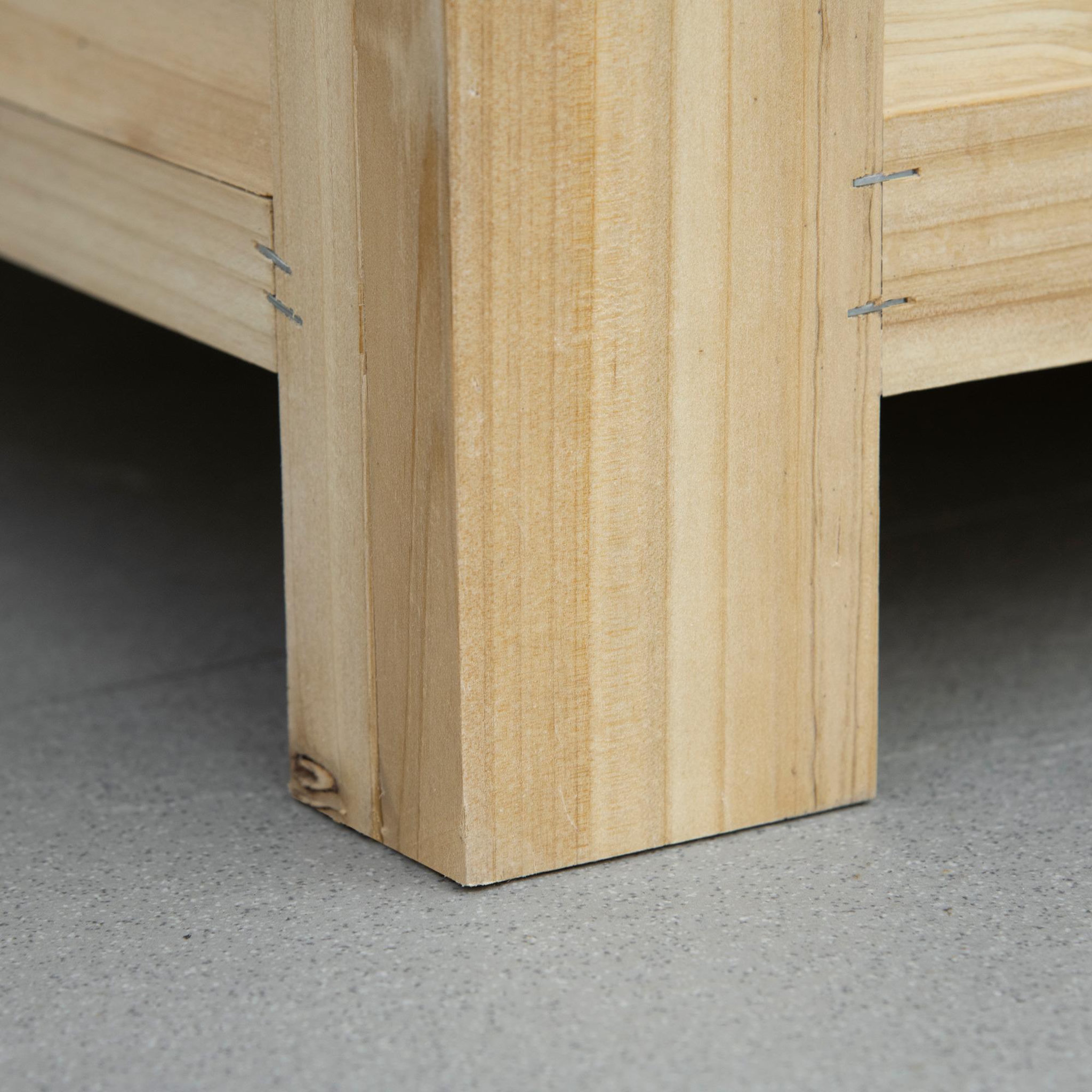 Voir la diapositive 5 : OUTSUNNY Banc coffre de jardin 2 en 1 - dim. 110L x 50l x 50H cm - charge max. 120 Kg - bois sapin pré-huilé acier galvanisé