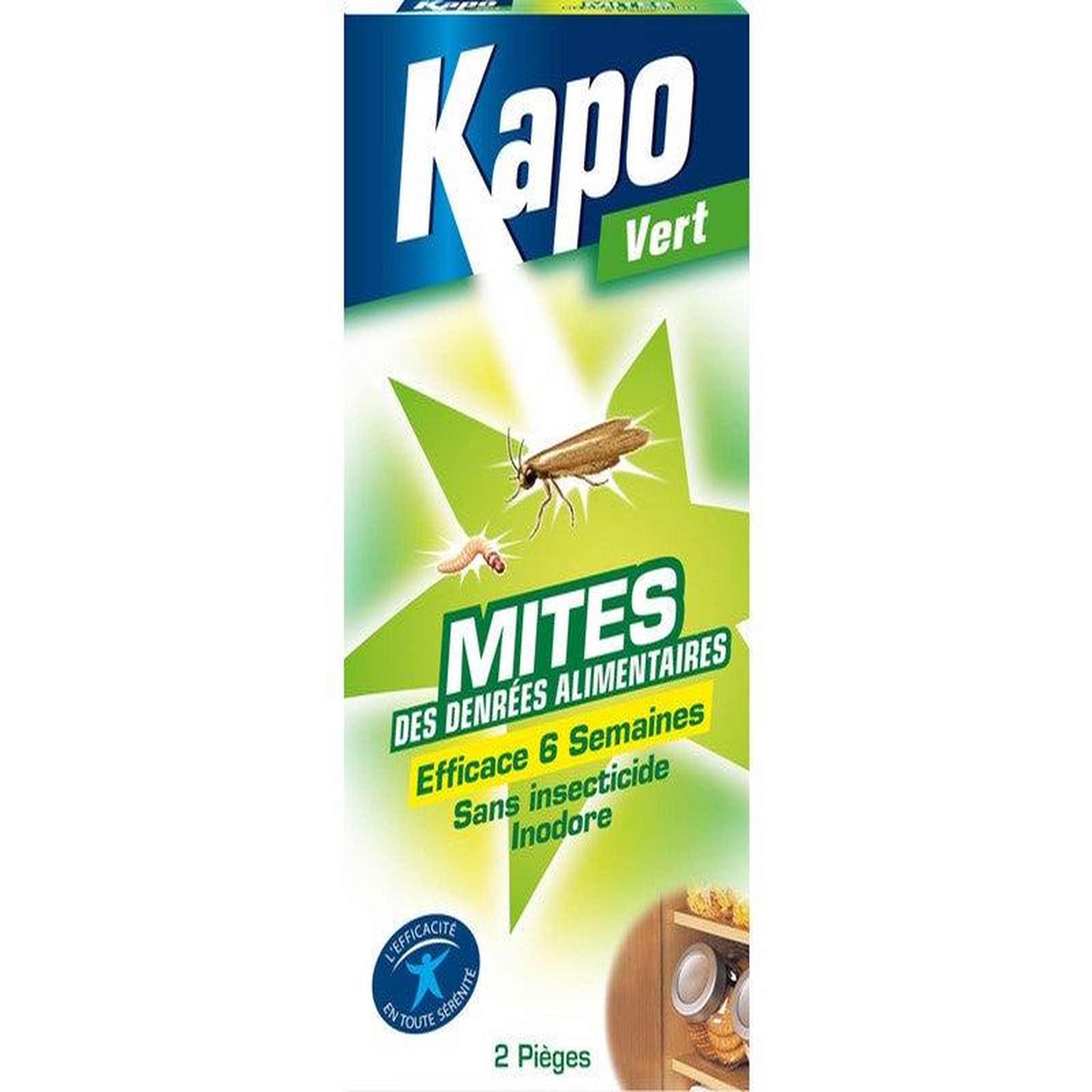 CENTRALE BRICO Lot De 2 Pièges Lot De 2 Pièges Insecticides Pour Mites Alimentaires