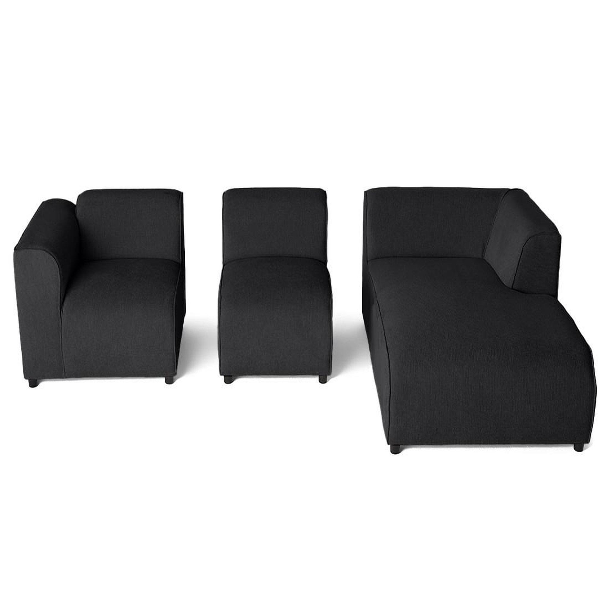 Voir la diapositive 3 : LISA DESIGN Suaro - canapé modulable d'angle droit 4 places en tissu texturé