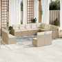 Voir la diapositive 1 : VIDAXL Salon de jardin avec coussins 12 pcs beige resine tressee