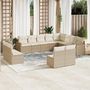 Voir la diapositive 1 : VIDAXL Salon de jardin avec coussins 12 pcs beige resine tressee