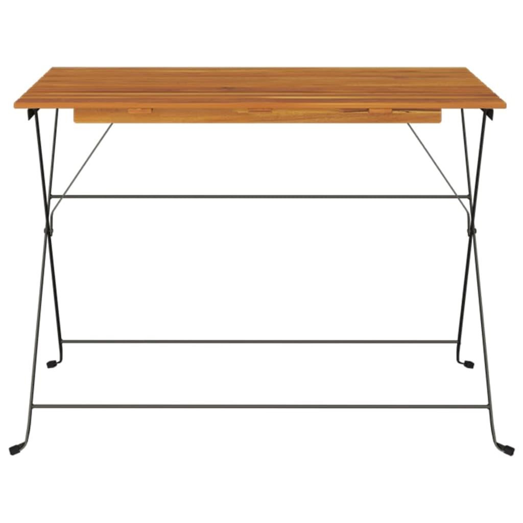 Voir la diapositive 3 : VIDAXL Table de bistro pliante 100x54x71cm Bois acacia solide et acier