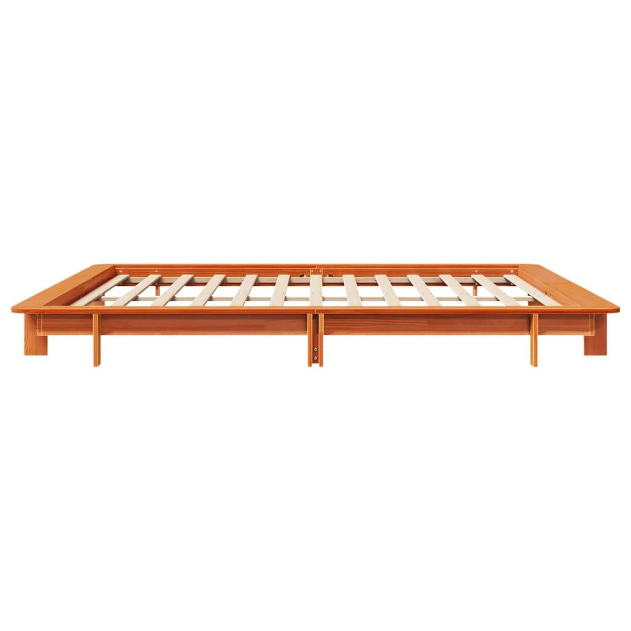 Voir la diapositive 5 : VIDAXL Cadre de lit sans matelas cire marron 160x200cm bois pin massif