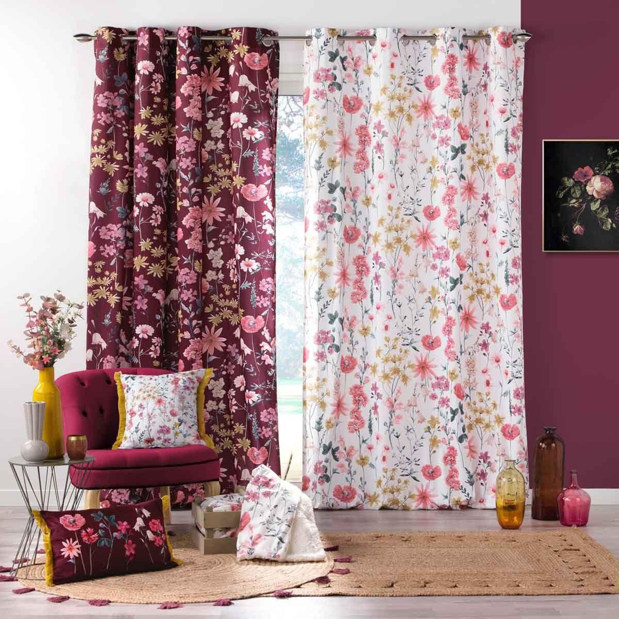 Voir la diapositive 3 : Douceur d'Intérieur Coussin déco en velours  florabella  40x40cm blanc