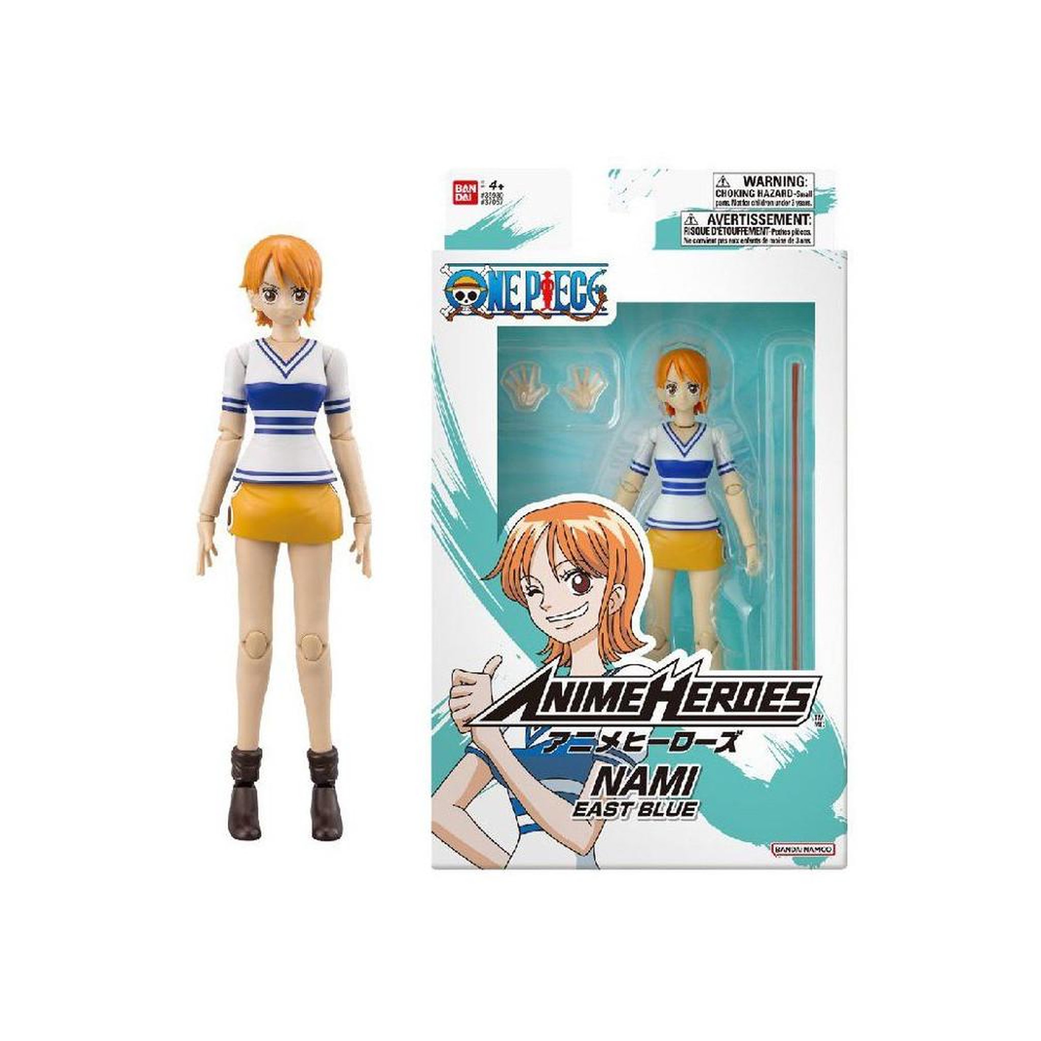 Voir la diapositive 2 : Figurine articulée one piece anime heroes nami 17 cm, 16 points d'articulation et mains supplémentaires