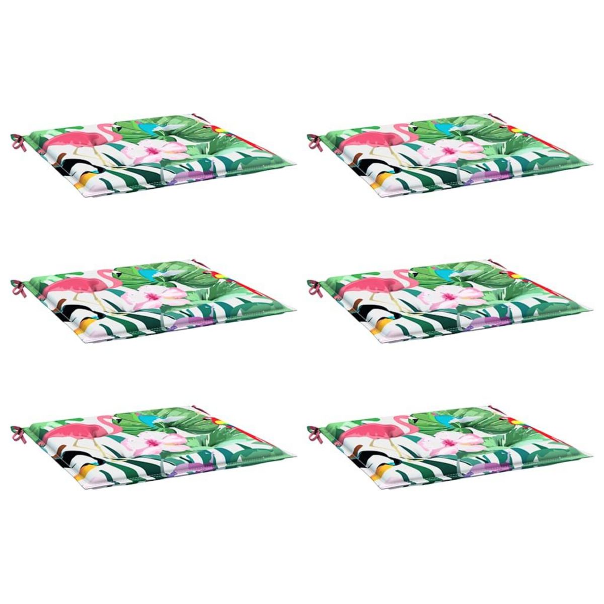 VIDAXL Coussins de chaise de jardin lot de 6 multicolore 40x40x3 cm
