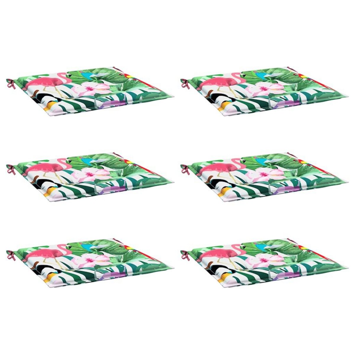 VIDAXL Coussins de chaise de jardin lot de 6 multicolore 40x40x3 cm