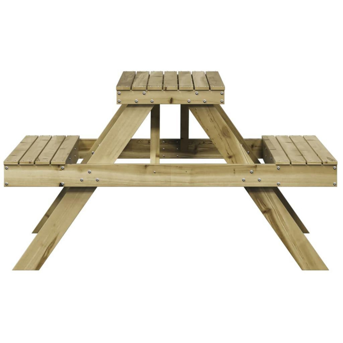 VIDAXL Table de pique-nique 105x134x75 cm bois de pin impregne
