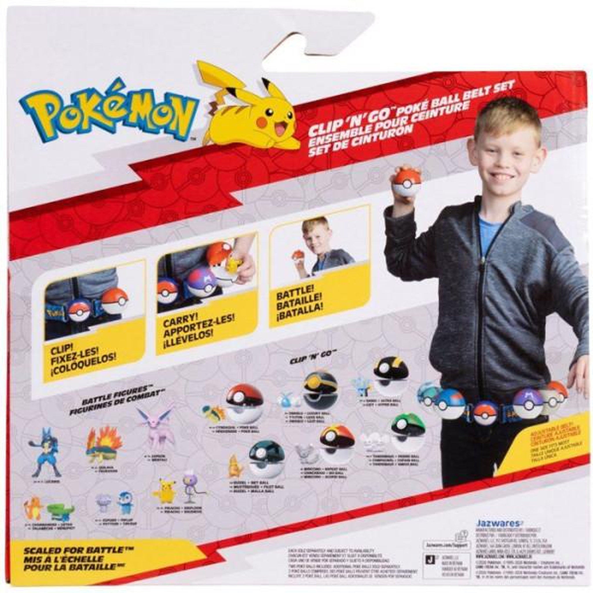 Voir la diapositive 4 : Pokemon Ceinture Poké Ball - POKEMON - Clip'N Go Pikachu - 2 Poké Balls - figurine incluse