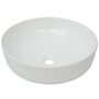 VIDAXL Lavabo ronde Ceramique Blanc 41,5 x 13,5 cm