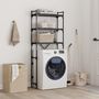 Voir la diapositive 3 : VIDAXL Etagere de lave-linge noir 67x25x163 cm bois d'ingenierie