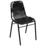 Voir la diapositive 2 : VIDAXL Chaises a manger lot de 2 noir cuir veritable