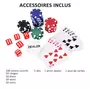 HOMCOM Mallette pro poker coffret complet 30L x 21l x 6,5H cm 200 jetons 2 jeux de cartes + 2 clés aluminium
