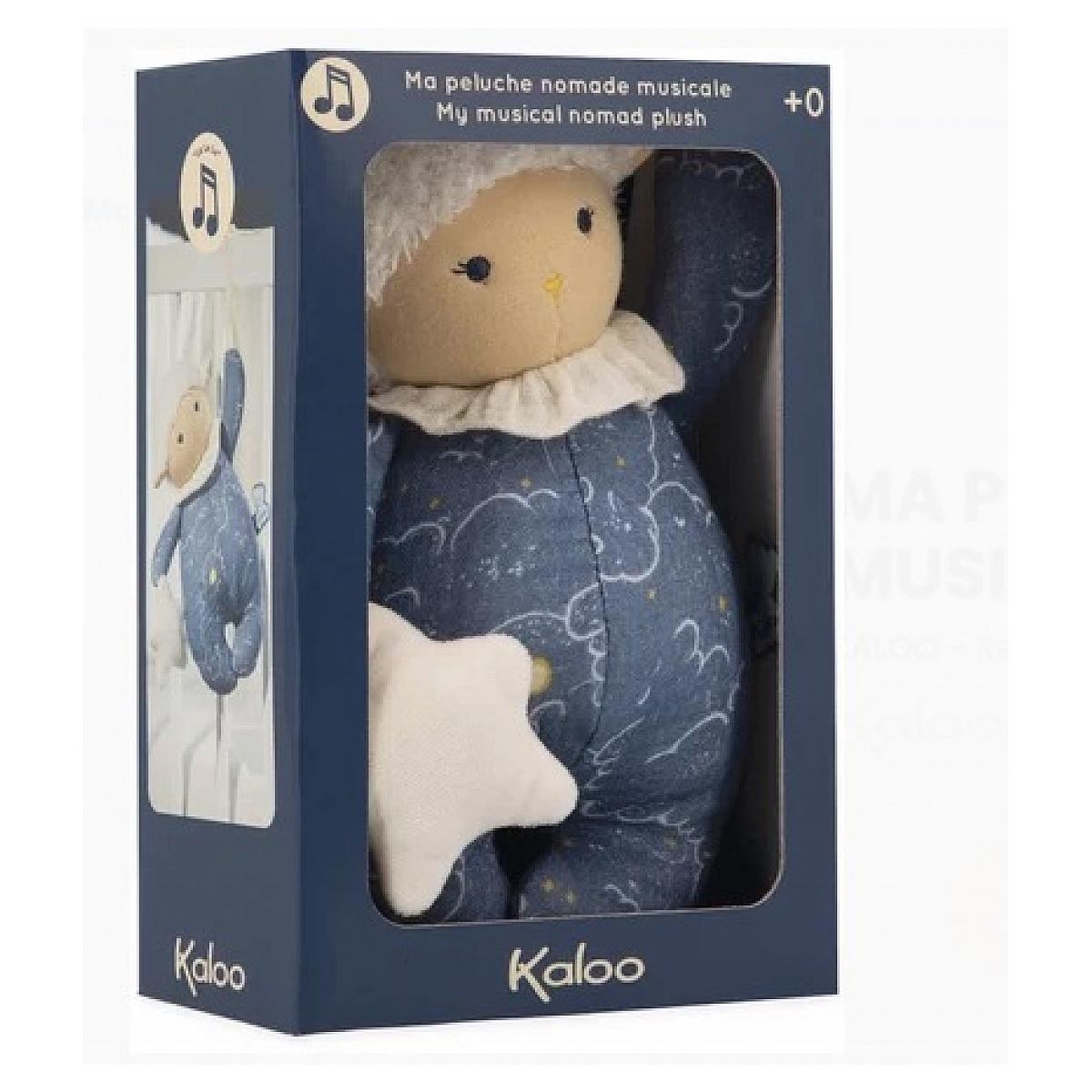 Voir la diapositive 1 : Kaloo Ma peluche nomade mouton eveille musical