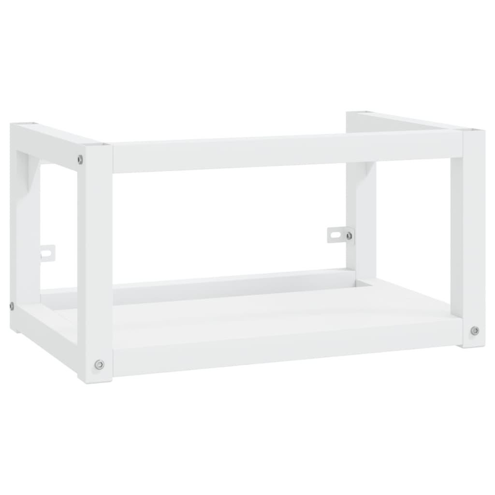 Voir la diapositive 2 : VIDAXL Cadre de lavabo de salle de bain mural Blanc 59x38x31 cm Fer