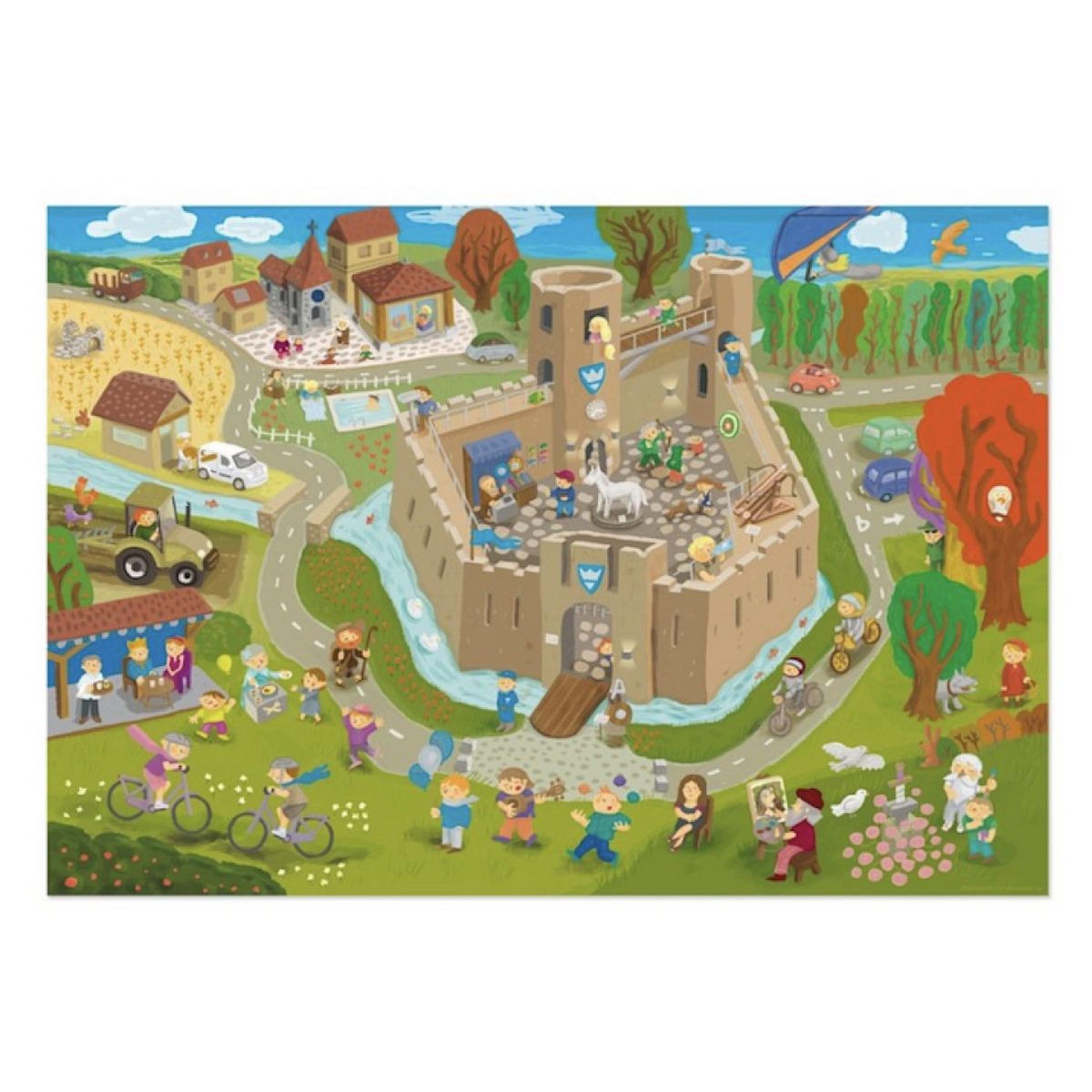 PIROUETTE CACAHOUETE Puzzle a remonter le temps chateau fort -