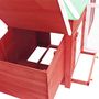 Voir la diapositive 4 : VIDAXL Poulailler avec nichoir Rouge 190x72x102cm Bois de sapin massif