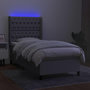Voir la diapositive 3 : VIDAXL Sommier a lattes de lit matelas LED Gris clair 80x200cm Tissu