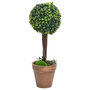 Voir la diapositive 2 : VIDAXL Plantes de buis artificiel 2 pcs avec pots Boule Vert 33 cm