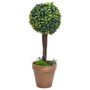 Voir la diapositive 2 : VIDAXL Plantes de buis artificiel 2 pcs avec pots Boule Vert 33 cm