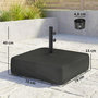 Voir la diapositive 3 : OUTSUNNY Base de parasol déporté avec housse capacité sable 80 kg métal noir