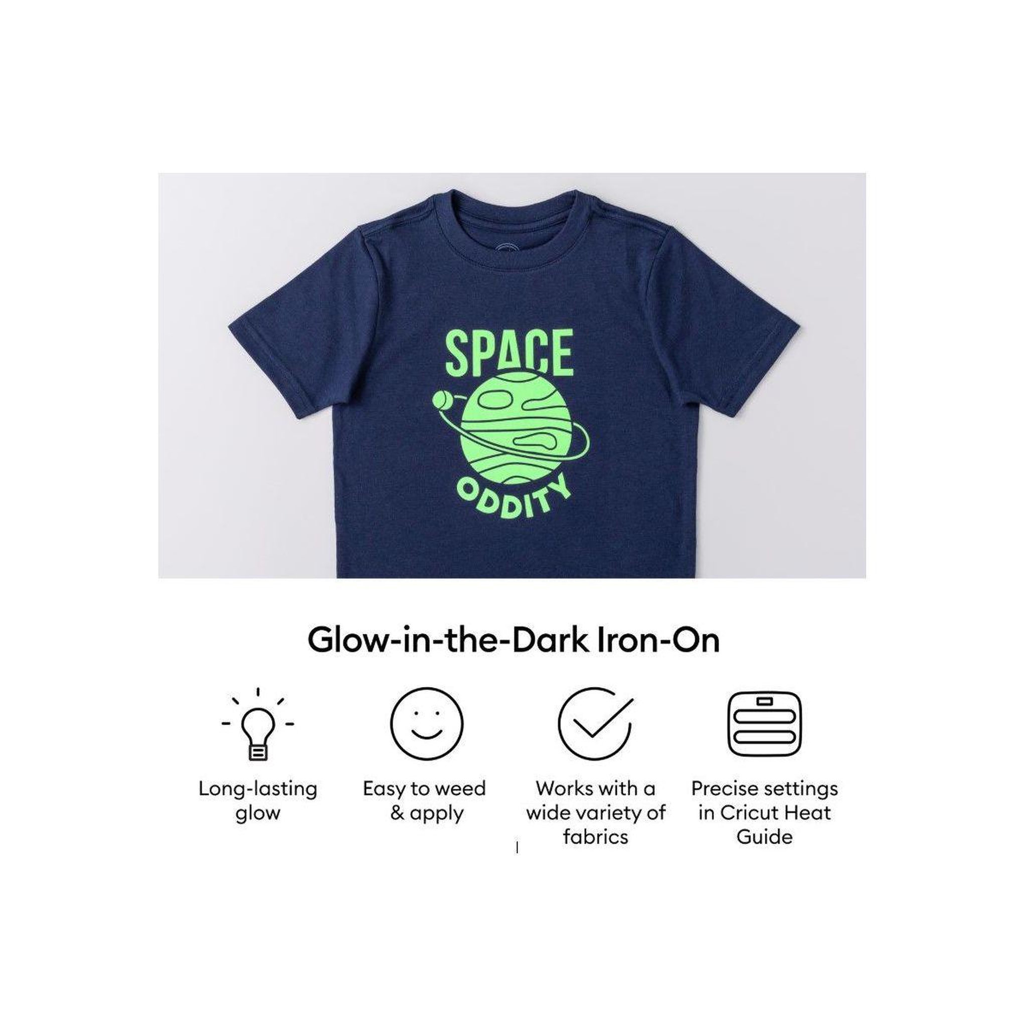 Voir la diapositive 4 : CRICUT Accessoire glow in the dark iron-on 30x60cm 1 sheet